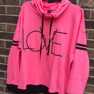 Pink Active lightweight sweatshirt with a Hood
